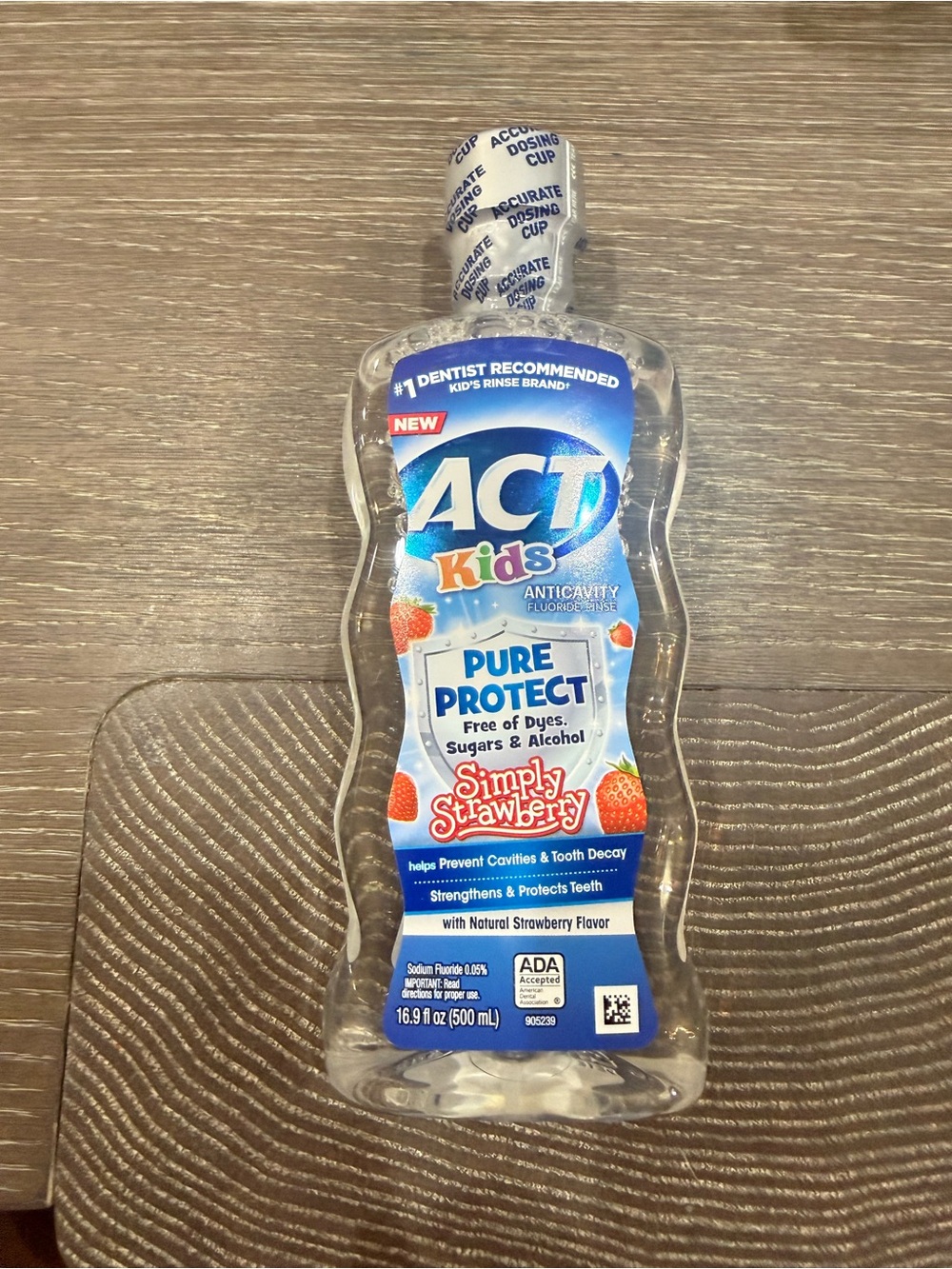NWT ACT Kids Pure Protect Mouthwash - Simply Strawberry